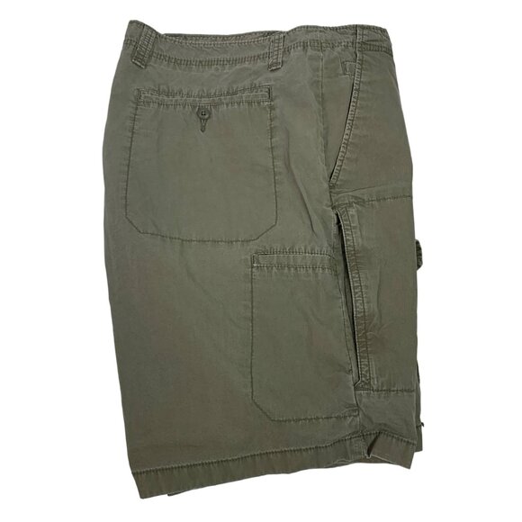 Nautica Cargo Deck Shorts Mens Size 40 Army Green Utility Outdoor Pockets Cotton - Picture 4 of 14